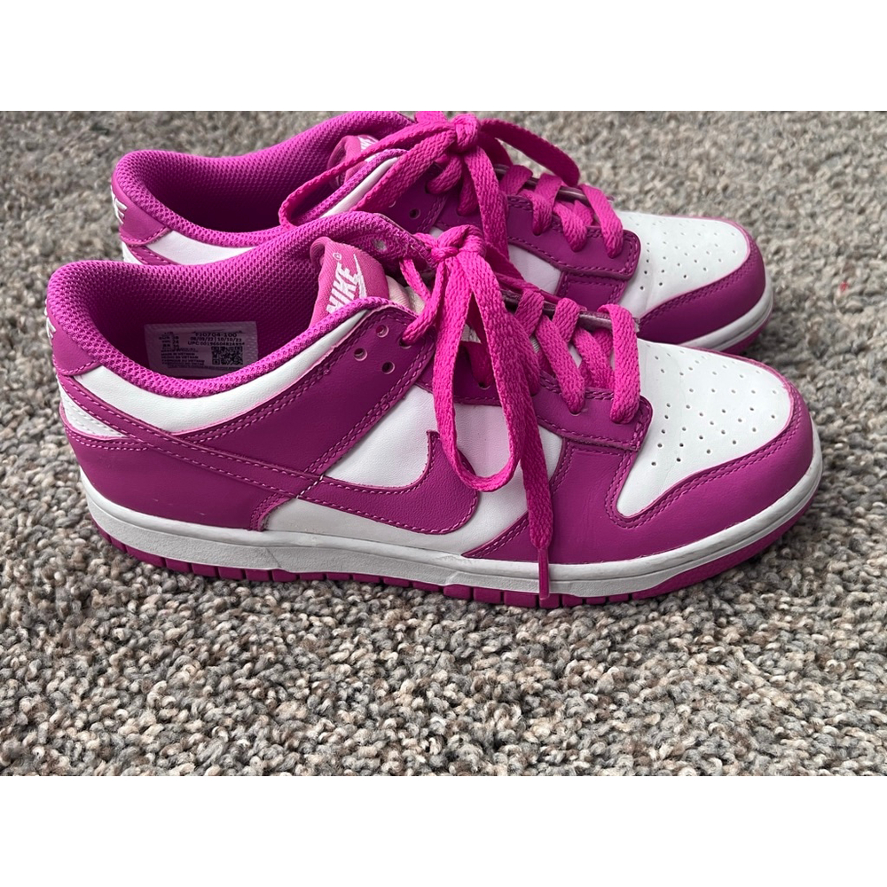 Nike Dunk Low Active Fuchsia Pink White FJ0704-100 (Size 5.5) Authentic
